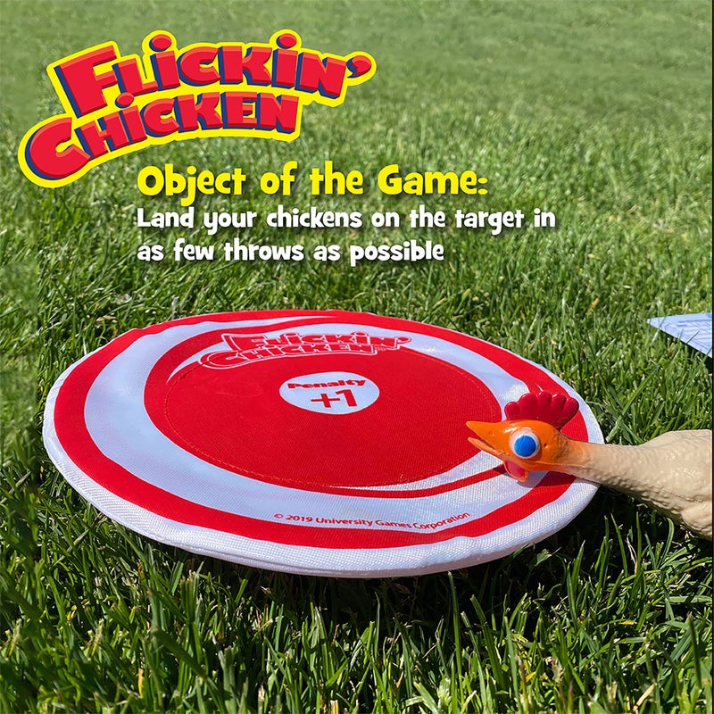 University Games, Flickin Chicken Indoor Outdoor Target Toss Game, The Go Anywhere Game for 2 or More Players Ages 6 and Up - Image 3